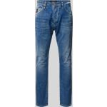 Blaue Elias Rumelis Slim Fit Jeans mit Reißverschluss aus Baumwolle für Herren 