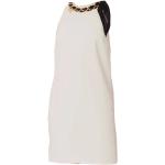 Elfenbeinfarbene Elegante Elisabetta Franchi Mini Minikleider & kurze Kleider mit Kettenverzierung aus Polyester für Damen Größe L für den für den Frühling 