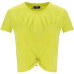 Gelbe Elisabetta Franchi T-Shirts aus Baumwolle Cropped für Damen Größe M 