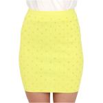 Reduzierte Gelbe Elisabetta Franchi Mini High Waist Röcke & Taillenröcke mit Reißverschluss aus Viskose Handwäsche für Damen Größe L für den für den Frühling 