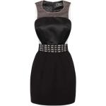 Reduzierte Schwarze Bestickte Elisabetta Franchi Mini Plisseekleider mit Reißverschluss für Damen Größe L für Partys 