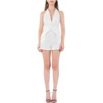Weiße Elegante Elisabetta Franchi Playsuits & Kurze Overalls mit Cutwork mit Reißverschluss aus Polyester für Damen Größe XL 