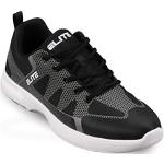 ELITE Herren Peak Bowlingschuhe Athletic Style Schnürverschluss mit Universal Slide Sohlen, schwarz / grau, 43 EU