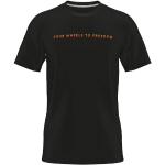 Schwarze Langärmelige Elkline Entenhausen Sundowner Nachhaltige T-Shirts aus Baumwolle für Herren Größe L 
