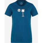 Blaue Maritime Bio Nachhaltige T-Shirts für Damen Größe M für den für den Sommer 