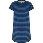 Dunkelblaue Gestreifte Elkline Nachhaltige Rundhals-Ausschnitt Kindershirtkleider aus Jersey für Mädchen Größe 170 für den für den Sommer 