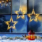 Reduzierte Sterne Sternlichterketten mit Weihnachts-Motiv aus Kristall 