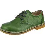 Grüne Grünbein Bio Lederschuhe & Kunstlederschuhe mit Schnürsenkel aus Leder mit herausnehmbarem Fußbett mit Absatzhöhe bis 3cm 