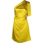 Reduzierte Olivgrüne Kurzärmelige One-Shoulder-Kleider für Damen Größe XS für Partys 