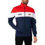 ellesse Caprini Trainingsjacke mit Reißverschluss, Rot/Marineblau/Weiß, Größe M