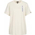 Beige Oversize Kurzärmelige ellesse T-Shirts aus Baumwolle für Damen Größe L 