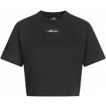 Schwarze Kurzärmelige ellesse T-Shirts aus Baumwolle für Damen Größe 4 XL 