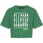 Grüne Kurzärmelige ellesse T-Shirts aus Baumwolle für Damen Größe L 