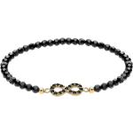 Schwarze Elli Infinity Armbänder & Unendlich Armbänder aus Silber für Damen 