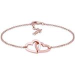 Elli Armband »Herzen Symbol Klassisch Liebe 925 Silber«, rosa, Rosegold