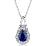 Blaue Elli Edelsteinketten aus Kristall mit Saphir für Damen 