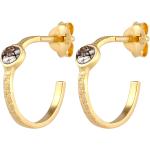 Silberne Elegante Runde Turmalin Ohrringe Vergoldete handgemacht für Damen 