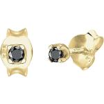 Schwarze Diamant Ohrringe aus Gold mit Diamant handgemacht für Damen 