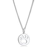 Silberne Elli Silberketten mit Namen mit Hundemotiv aus Silber für Kinder 