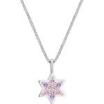Silberne Sterne Elli Silberketten mit Namen aus Kristall für Kinder 