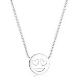 Silberne Elli Emoji Smiley Ketten mit Anhänger aus Silber für Damen 