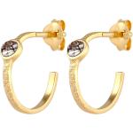 Silberne Elegante Elli Runde Turmalin Ohrringe vergoldet handgemacht für Damen 