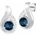 Blaue Elegante Elli Tropfen Ohrringe aus Kristall für Damen 