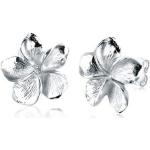 Silberne Elli Runde Blumenohrstecker für Damen 