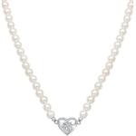 Silberne Elli Trachtenketten glänzend mit Echte Perle für Damen zum Oktoberfest 