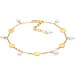 Goldene Elegante Elli Perlenarmbänder aus Silber mit Echte Perle für Damen für Festivals 