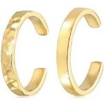 Reduzierte Goldene Elli Ear Cuffs & Ohrklemmen gehämmert aus Gelbgold für Damen 