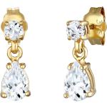 Goldene Elegante Topas Ohrringe aus Gold 9 Karat mit Topas handgemacht für Damen 