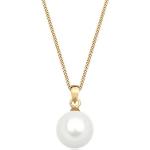 Reduzierte Goldene Elegante Elli Perlenketten glänzend aus Gelbgold 14 Karat für Damen 