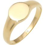Elli Ringe mit Herz glänzend aus Gold 9 Karat für Damen Größe 52 