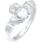 Silberne Elli Ringe mit Herz poliert aus Silber für Damen 