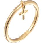 Goldene Elegante Goldringe aus Gold handgemacht für Damen Größe 54 