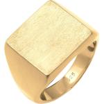 Silberne Quadratische Goldringe matt aus Gold handgemacht für Damen Größe 58 