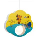 Petrolfarbene Kinderzimmer-Deckenlampen mit Maus-Motiv aus Kunststoff E27 