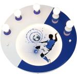 Elobra Deckenleuchte Soccer 5/54 5-flammig Blau Holz LED Modern 50x8x50 cm (BxHxT) E14
