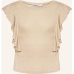 Reduzierte Goldene ELSY T-Shirts mit Glitzer aus Jersey für Damen 