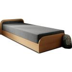 Graue Betten-Kopfteile aus Holz mit Stauraum 80x190 