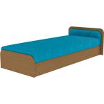 Blaue Betten-Kopfteile aus Holz mit Stauraum 80x190 