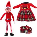 Rote Weihnachtself-Kostüme & Weihnachtswichtel-Kostüme für Kinder 