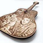 Elvis Presley Inspirierte Holzgitarre Wanduhr