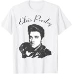Weiße Elvis Presley T-Shirts für Herren Größe S 