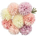Pinke Künstliche Hortensien aus Kunststoff 8-teilig 