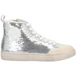 Reduzierte Silberne Emanuélle Vee High Top Sneaker & Sneaker Boots mit Reißverschluss aus Leder für Damen Größe 41 