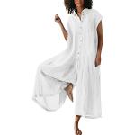 Weiße Elegante Ärmellose Sommermode aus Baumwolle für Damen Größe XL Petite für den für den Sommer 