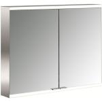 Weiße Spiegelschränke aus Glas mit Schublade Breite über 500cm, Höhe 50-100cm, Tiefe 0-50cm 