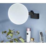 Emco evo LED-Rasier-/Kosmetikspiegel 109513331 schwarz, Vergrlößerung 3-fach, Ø 209 mm, 2-armig, rund
